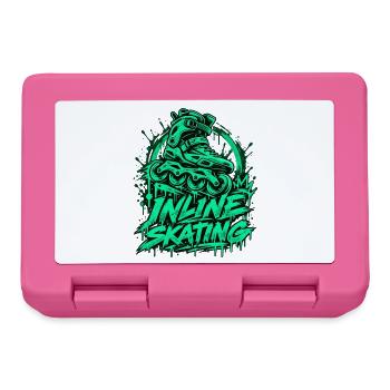 Inline Skating Graffiti mit Inliner im Urban Style - Brotdose - Pink - Vorne