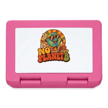 No Planet B – Erde Umweltschutz Retro - Brotdose - Pink - Vorne