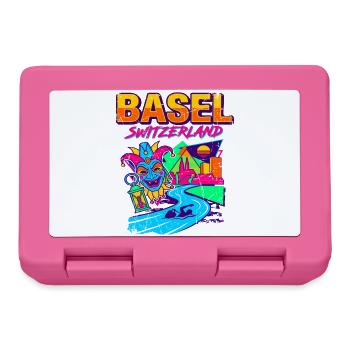 Basel Switzerland Retro Carnival Landscape Aug - Brotdose - Pink - Vorne