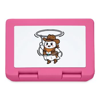 Niedlicher Kawaii-Geist-Cowboy-Halloween-Western - Brotdose - Pink - Vorne
