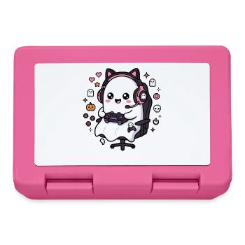 Niedliches Kawaii-Gamer-Geister-Videospiel-Ästhetik-Geschenk - Brotdose - Pink - Vorne