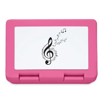 Musiknoten Musik Musiker Notenschlüssel Noten - Brotdose - Pink - Vorne