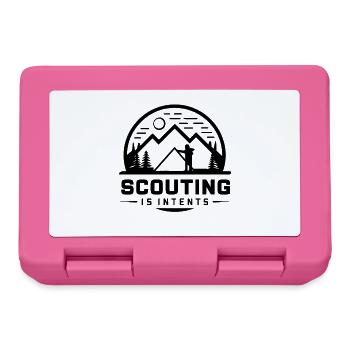 Pfadfinderin sind Absichten – lustiges Camping-Bergdesign - Brotdose - Pink - Vorne