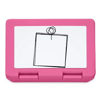 Pinnwandzettel handgezeichnet - Brotdose - Pink - Vorne