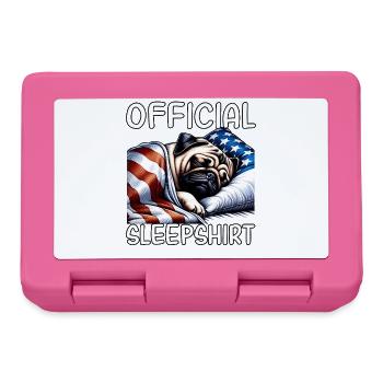 Mops US Schlafshirt - Brotdose - Pink - Vorne