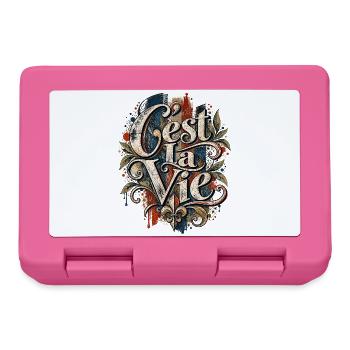 C’est La Vie – Vintage Frankreich Design - Brotdose - Pink - Vorne