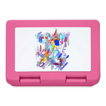 Farben Muster Abstrakt - Brotdose - Pink - Vorne