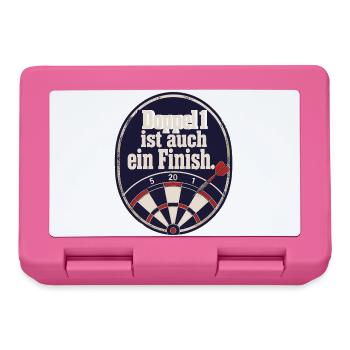 Madhouse Dartspieler Retro Emblem Double 1 Humor - Brotdose - Pink - Vorne