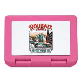 Vintage Roubaix France Historic Textile Hub - Brotdose - Pink - Vorne