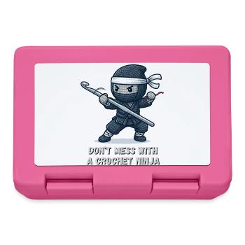 Crochet Ninja – Nicht anfassen - Brotdose - Pink - Vorne