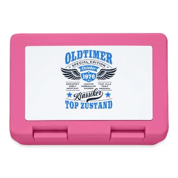 Oldtimer Oktober 1976 - Geburtstag - Geschenk - Brotdose - Pink - Vorne