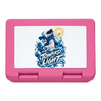Toward Light – Wellenmotive und Heilandsfigur - Brotdose - Pink - Vorne