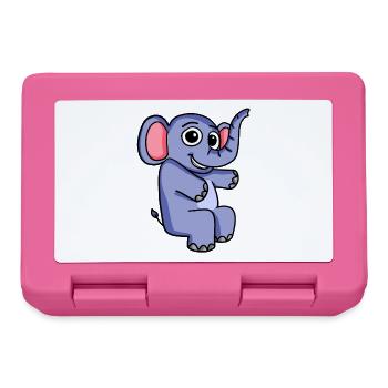 Elefant Motiv - Brotdose - Pink - Vorne