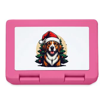 Santa's Favorite Dog Dad Funny Christmas Dog Lover - Brotdose - Pink - Vorne