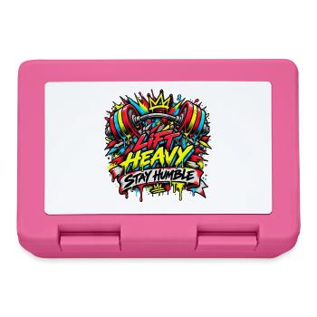 Lift Heavy Stay Humble Graffiti - Brotdose - Pink - Vorne