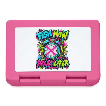 Fisch Jetzt, Adult Later Neon Graffiti - Brotdose - Pink - Vorne
