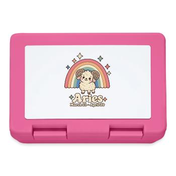 Widder – niedliches Sternzeichen für Kinder - Brotdose - Pink - Vorne