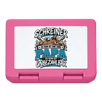 Schreiner Papa – Ehre und unbezahlbar - Brotdose - Pink - Vorne