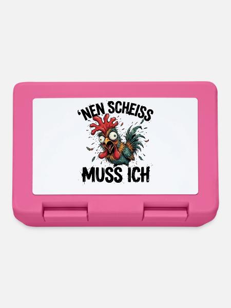 Nen Scheiss Muss Ich Verrücktes Huhn - Brotdose - Pink