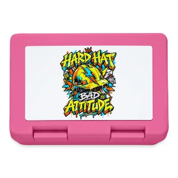 Graffiti Hard Hat Bad Attitude - Brotdose - Pink - Vorne