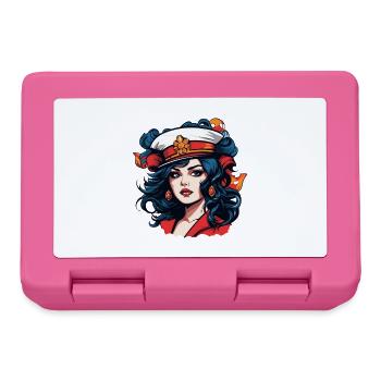 Retro-Sailor Pinup Porträt - Brotdose - Pink - Vorne