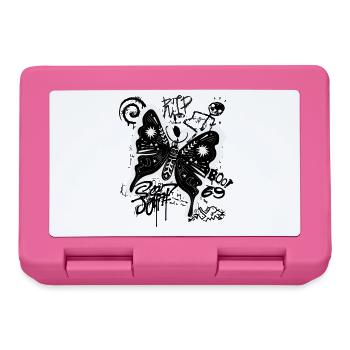 Mystischer Schmetterling Grunge - Brotdose - Pink - Vorne