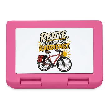 Rente: Ab jetzt nur noch Raddienst - Brotdose - Pink - Vorne