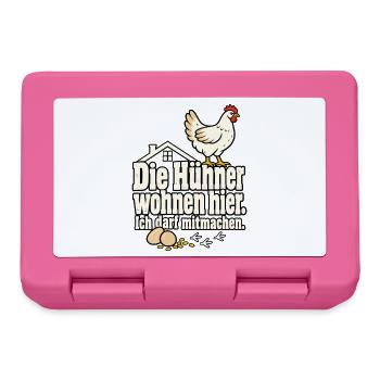 Hühnerhalter Hühnerhaltung Hühner Spruch - Brotdose - Pink - Vorne