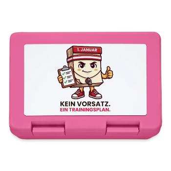 Neujahr Kalender Trainingsplan statt Vorsatz - Brotdose - Pink - Vorne