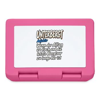 Unterbergt Bergtour Humor Definition - Brotdose - Pink - Vorne