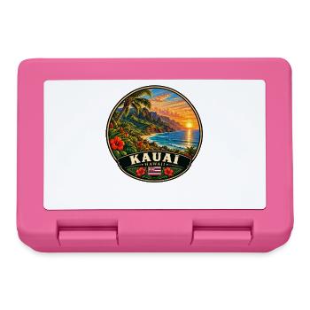 Kauai Hawaii Urlaub Sommer Strand Sunset - Brotdose - Pink - Vorne