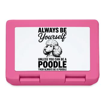 Pudel Sprüche Hunde Lustiges Pudel Geschenk - Brotdose - Pink - Vorne