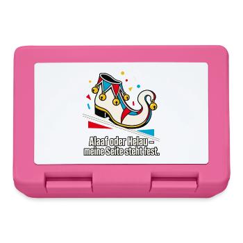 Karnevalsfan Alaaf oder Helau Regionalstolz - Brotdose - Pink - Vorne