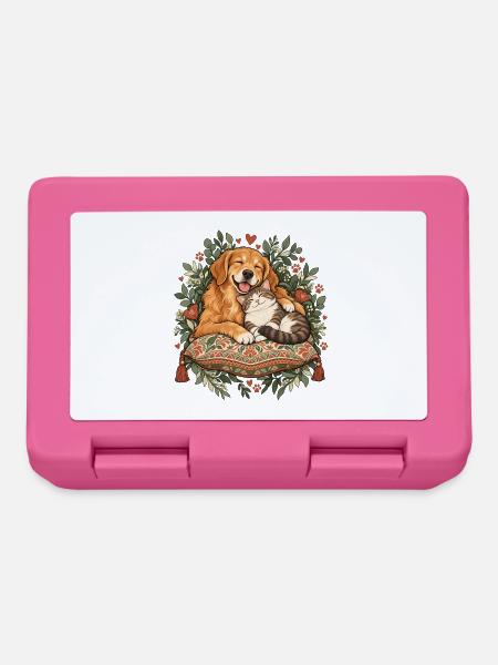Herzpfoten Kuschelduo - Brotdose - Pink