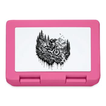 Motocross Enduro Fahrer Offroad Motorrad Geschenk - Brotdose - Pink - Vorne