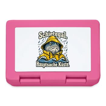 Norddeutsch Fischkopp Küstenliebe Schietegal - Brotdose - Pink - Vorne