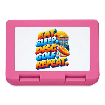 Eat. Sleep. Disc Golf. Repeat. - Brotdose - Pink - Vorne