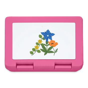 Blumen botanisch Natur Design - Brotdose - Pink - Vorne