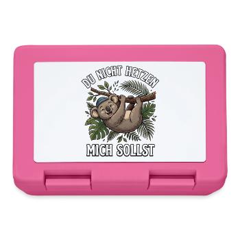 Koala Spruch Du nicht hetzen mich sollst  - Brotdose - Pink - Vorne