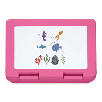 Seepferdchen Unterwasser Kinder Goldfisch Hai - Brotdose - Pink - Vorne
