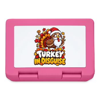 Turkey in Disguise Cartoon Christmas - Brotdose - Pink - Vorne