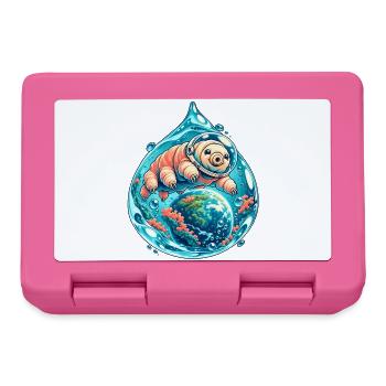 Kleine Tardigrade Kosmische Reise - Brotdose - Pink - Vorne