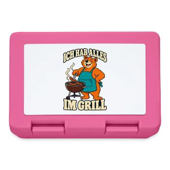 Ich hab alles im Grill – Grillbär Grillmeister - Brotdose - Pink - Vorne