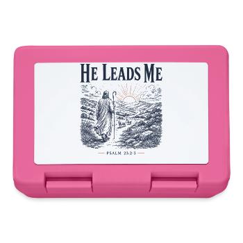 Psalm 23 Hirten-christliches Design - Brotdose - Pink - Vorne