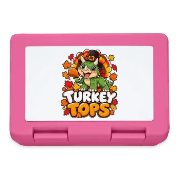 Herbst Dino Turkey Tops - Brotdose - Pink - Vorne