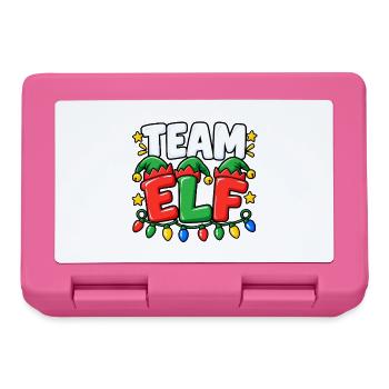 Team Elf Festliche Lichter - Brotdose - Pink - Vorne