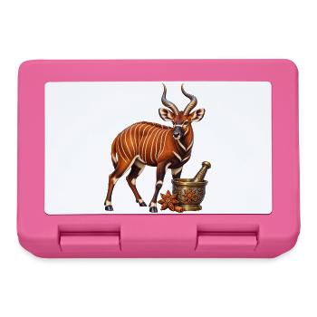 Bongo mit Sternanis und goldenem Gewürzmörser - Brotdose - Pink - Vorne