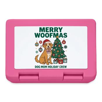 Fröhliche Woofmas Hundemama-Weihnachtscrew - Brotdose - Pink - Vorne
