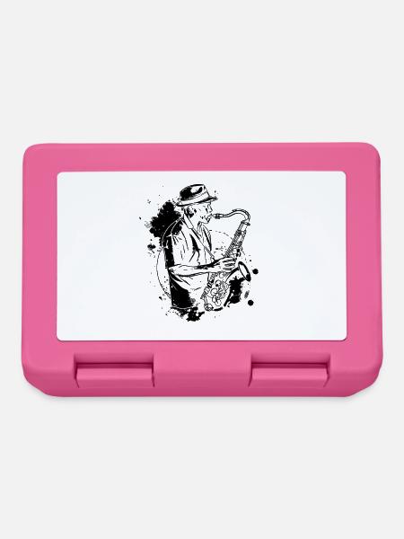 Saxophonspieler Streetart - Brotdose - Pink