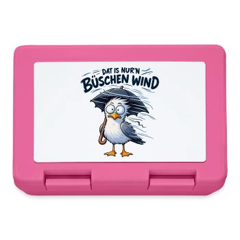 Dat is nur'n büschen Wind – Möwe Nordsee Küste - Brotdose - Pink - Vorne